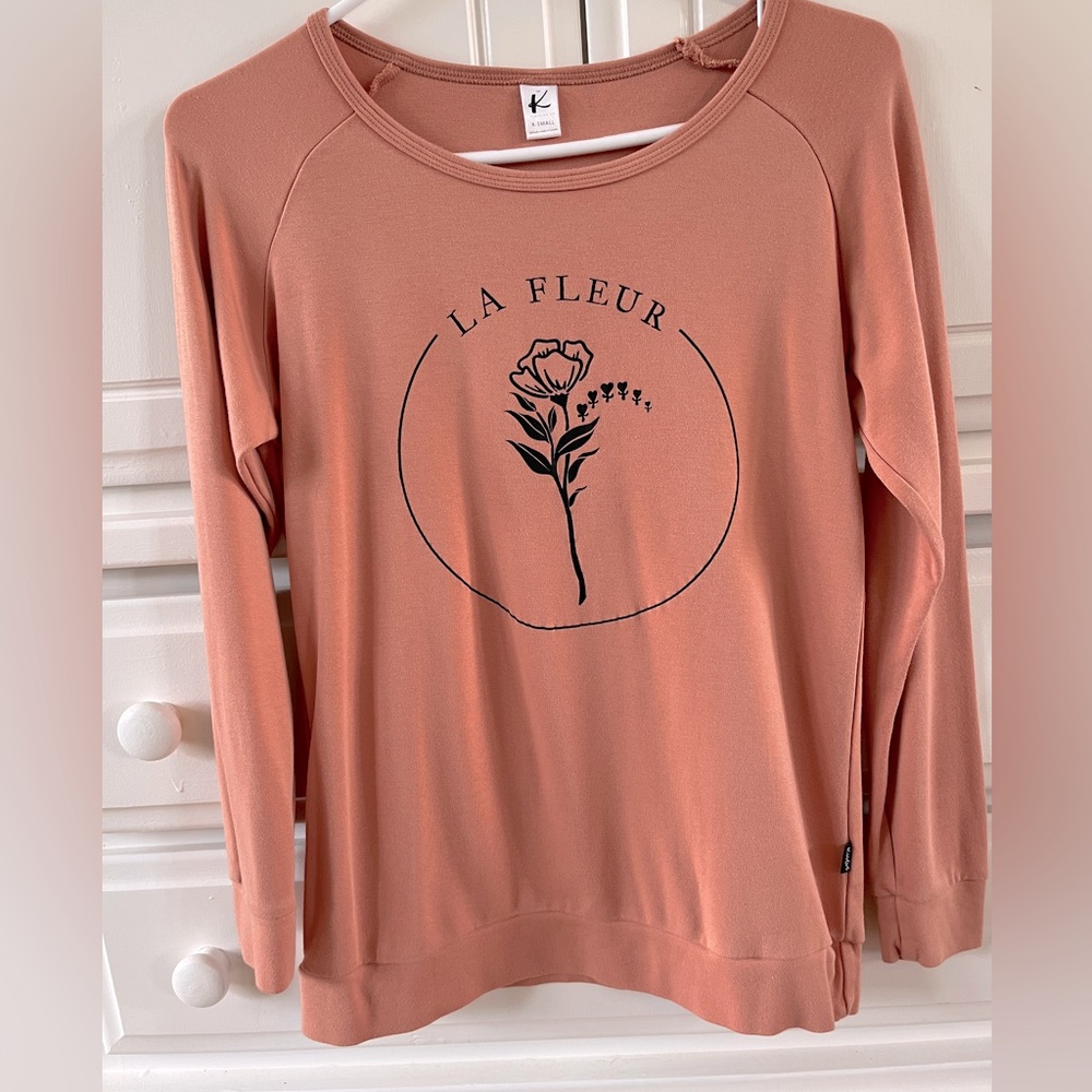 Pink Graphic Long Sleeve Tee Relaxed Fit